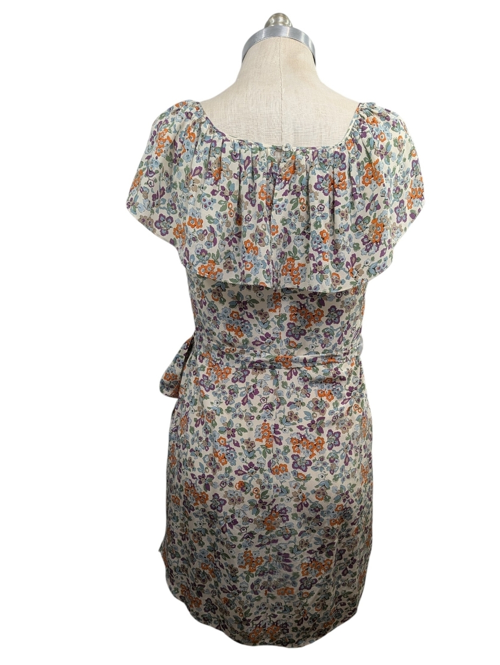 Rebecca Taylor 100% Silk Floral Ruffle Dress – Size 2 - Picture 3 of 11